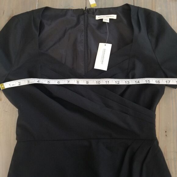Banana Republic Black sweetheart neckline Stretch Dress NWT size 4 - Picture 9 of 14